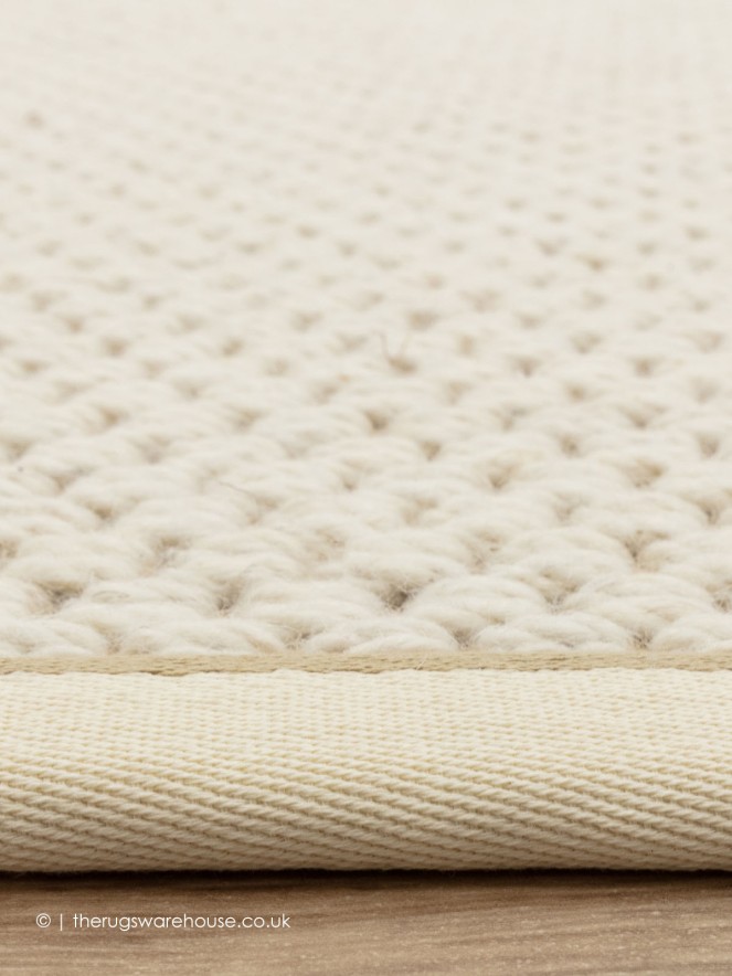 Korra Double Cream Linen Rug - 4
