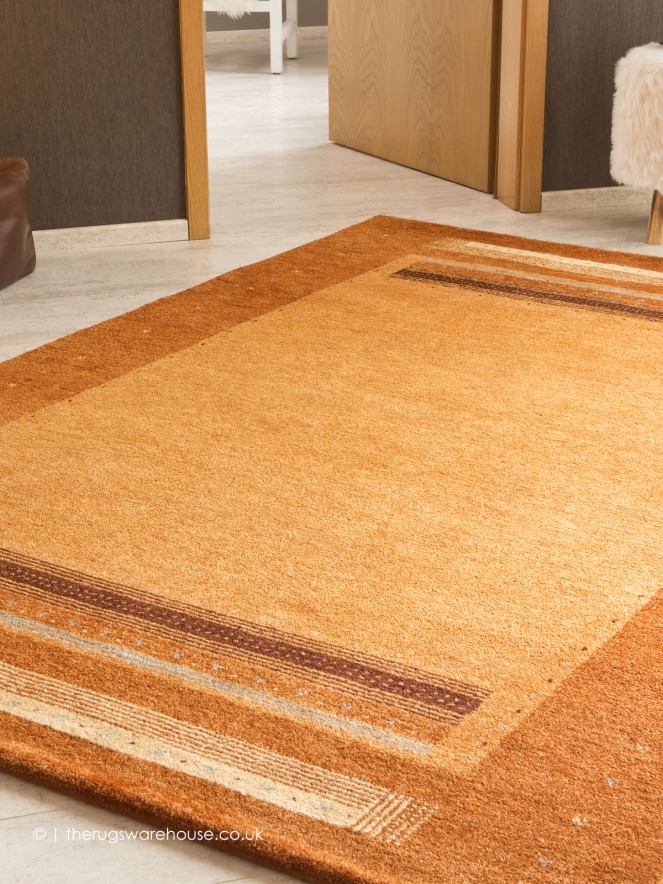 Sarasar Orange Rug - 3