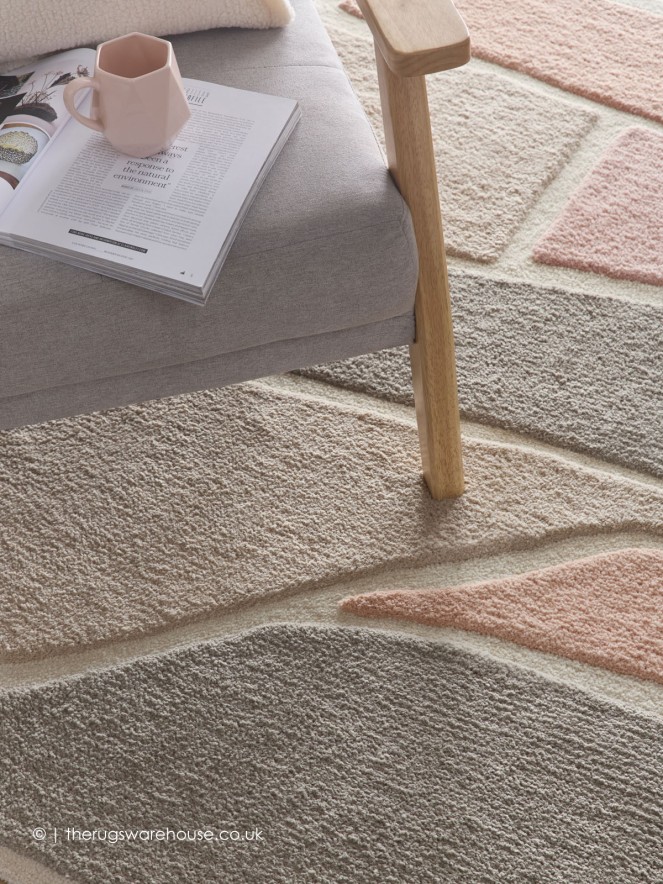 Strata Pink Grey Rug - 3