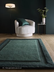 Bordino Stacked Dark Green Rug - Thumbnail - 2