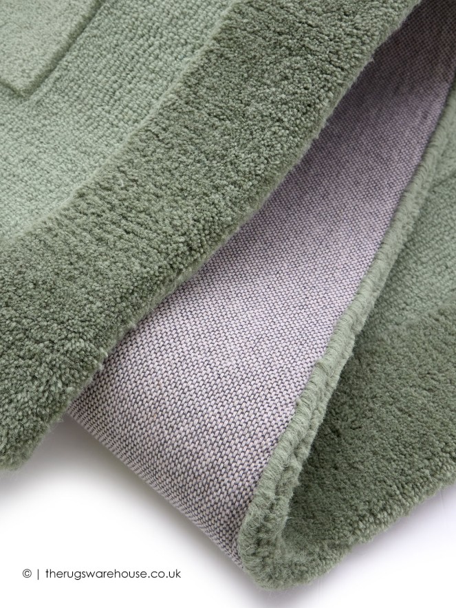 Bordino Stacked Soft Green Rug - 5