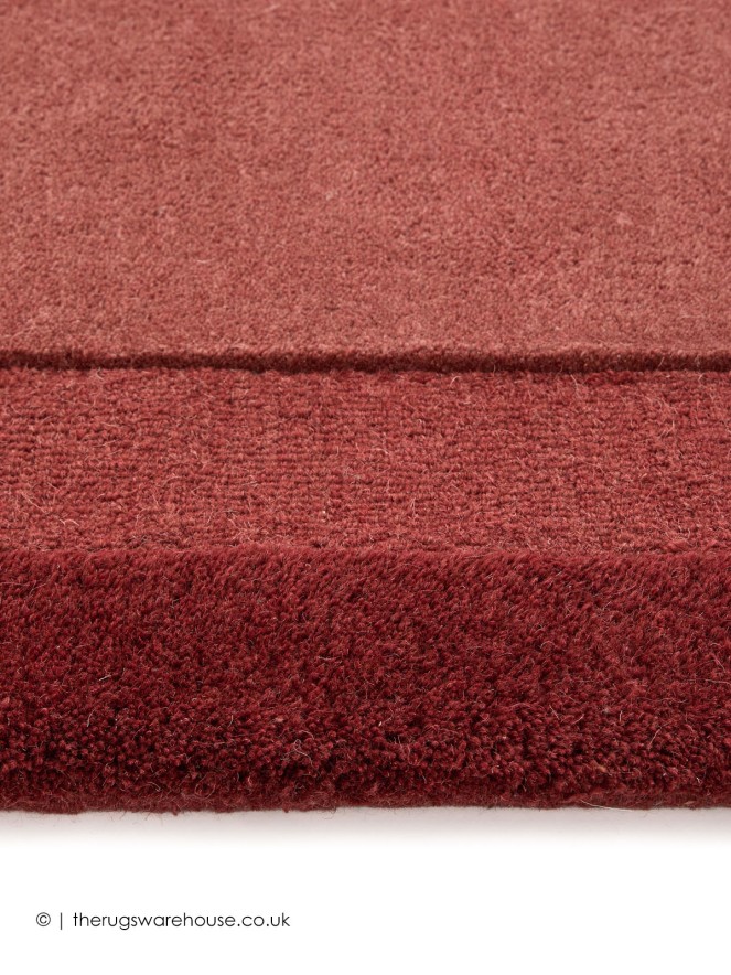 Bordino Stacked Wine Red Rug - 4