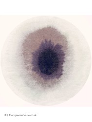 Drop Purple Smoke Circle Rug - Thumbnail - 2
