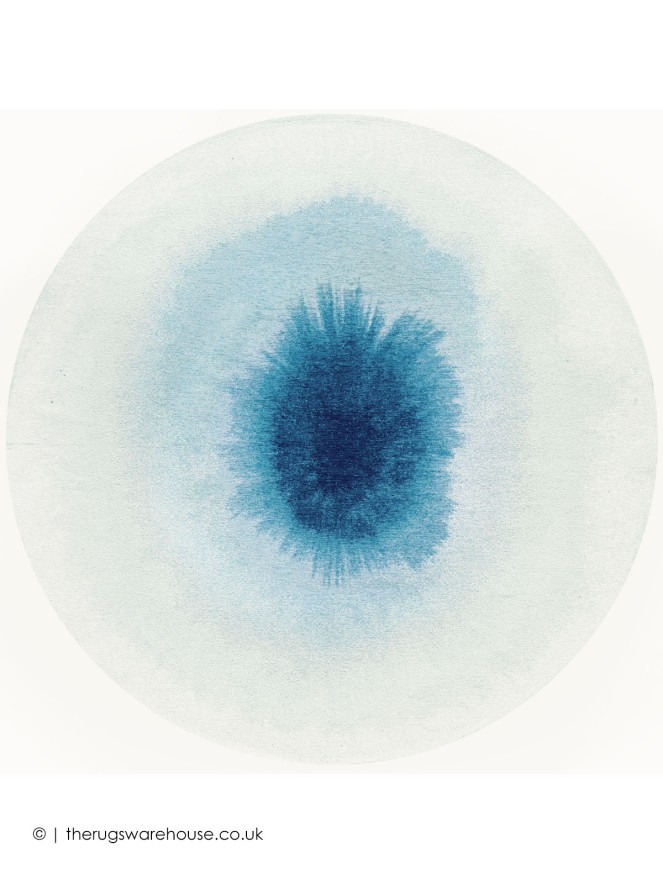 Drop Dream Blue Circle Rug - 7