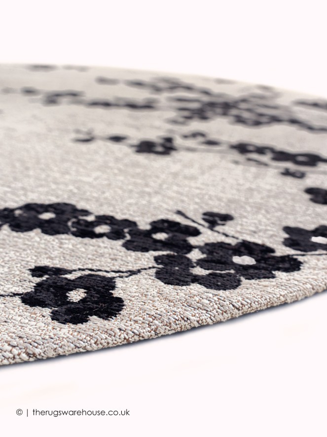 Sakura Night Snow Circle Rug - 3