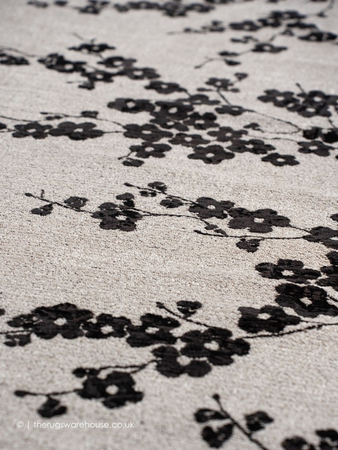 Sakura Night Snow Circle Rug - 5