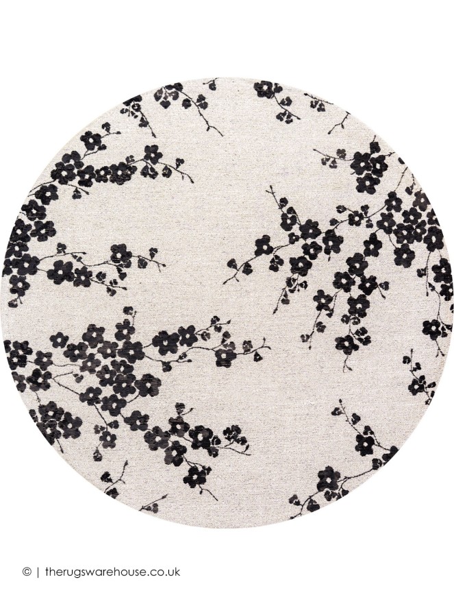 Sakura Night Snow Circle Rug - 8