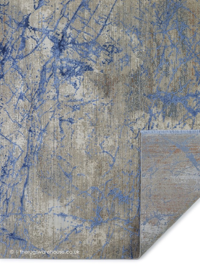 Emerald Abstract Blue Rug - 5