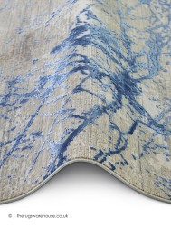 Emerald Abstract Blue Rug - Thumbnail - 4