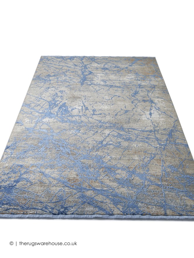 Emerald Abstract Blue Rug - 6