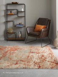 Emerald Abstract Orange Rug - Thumbnail - 2