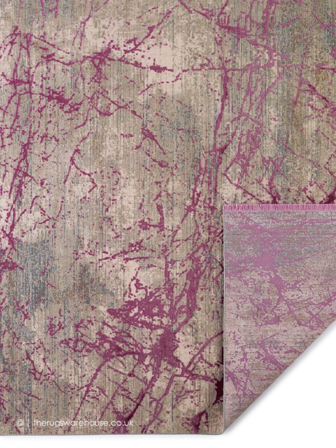 Emerald Abstract Pink Rug - 5