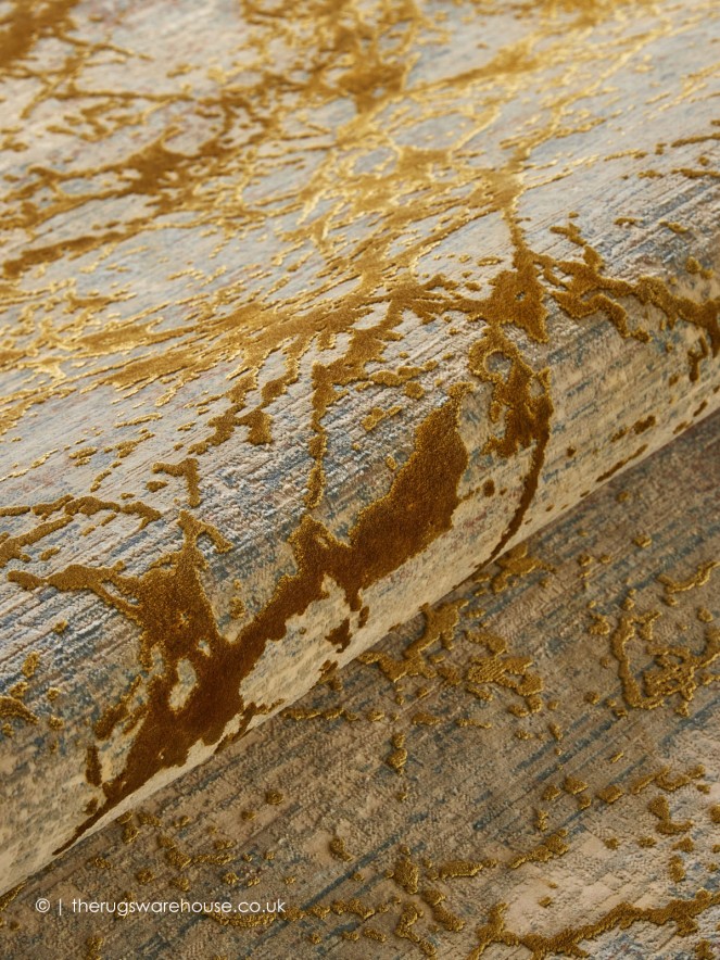 Emerald Abstract Yellow Rug - 3