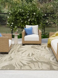 Aloha Leaves Ivory Sage Rug - Thumbnail - 3