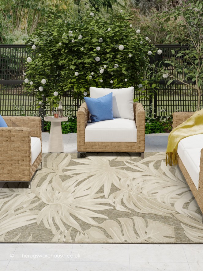 Aloha Leaves Ivory Sage Rug - 3