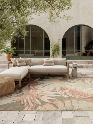 Aloha Leaves Sage Rose