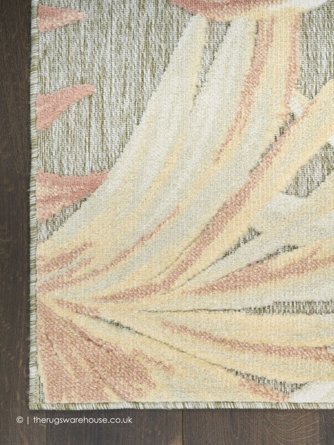 Aloha Leaves Sage Rose Rug - 7