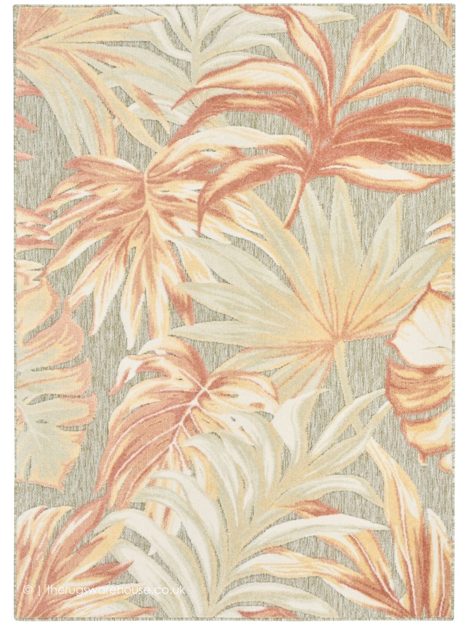 Aloha Leaves Sage Rose Rug - 9