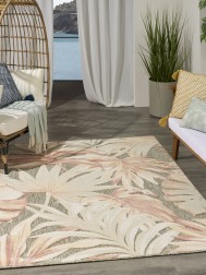 Aloha Leaves Sage Rose Rug - Thumbnail - 3