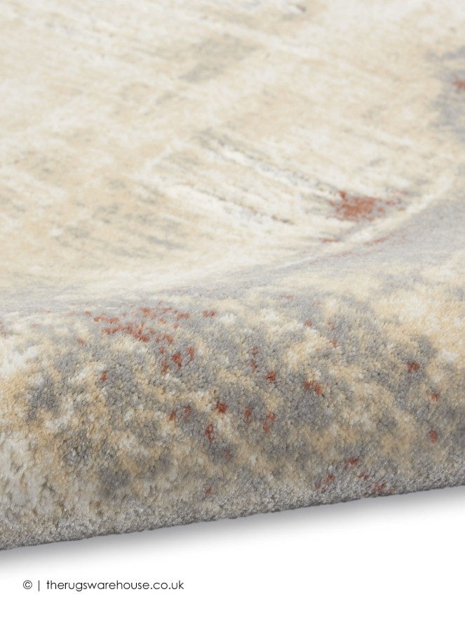 Stubble Grey Rust Rug - 5