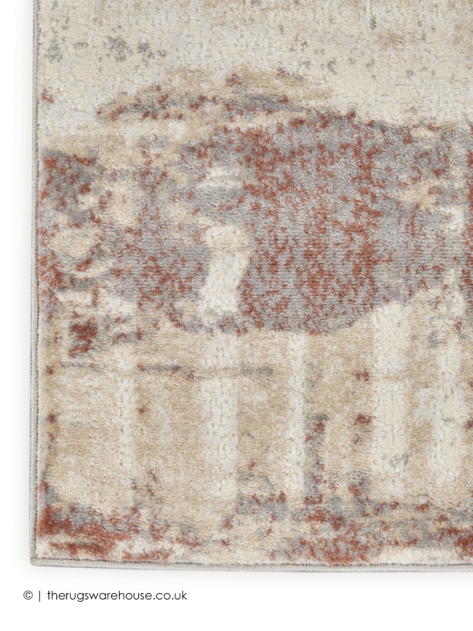 Stubble Grey Rust Rug - 7