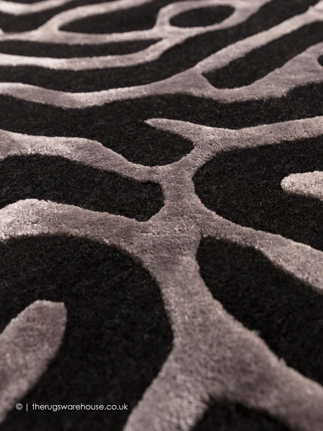 Coral Gunmetal Rug - 4