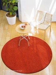 Comfort Burnt Orange Circle Rug - Thumbnail - 2