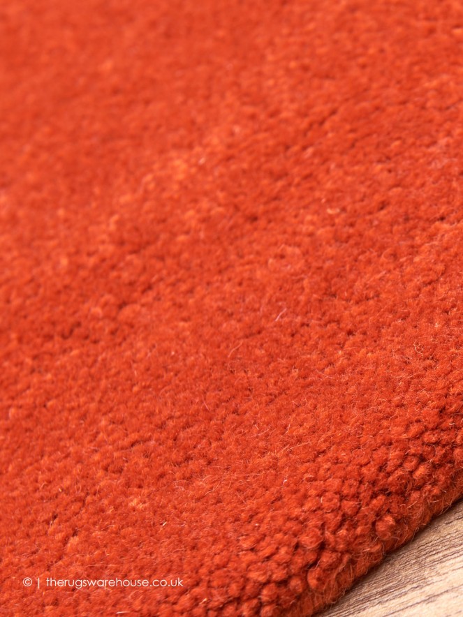 Comfort Burnt Orange Circle Rug - 3