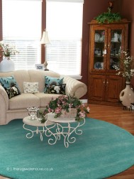 Comfort Aqua Circle Rug - Thumbnail - 2