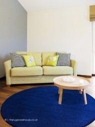 Comfort Navy Circle Rug - Thumbnail - 2