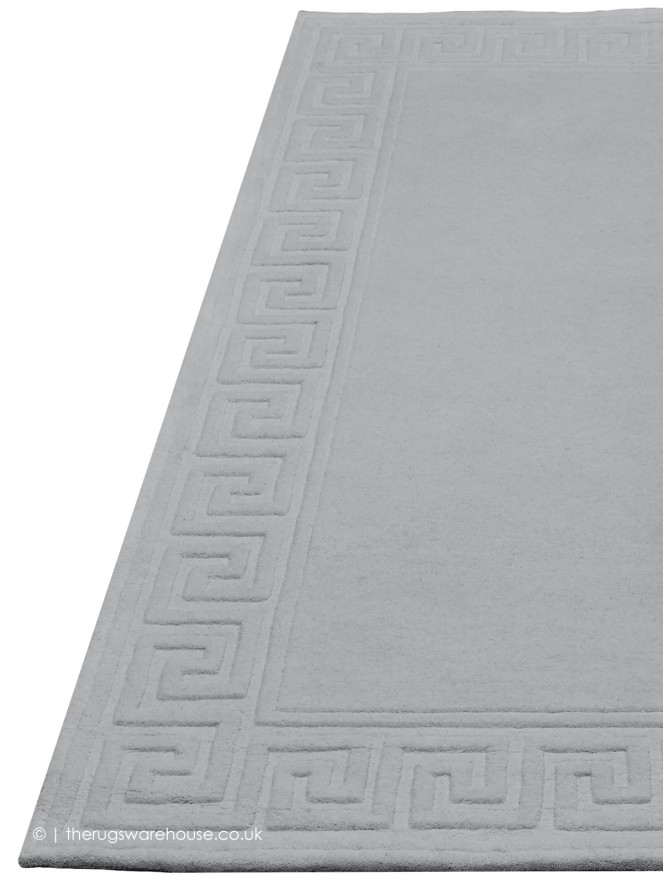 Vetrina Greek Key Silver Rug - 7