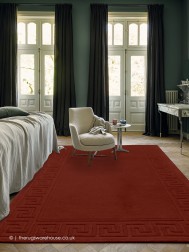 Vetrina Greek Key Burgundy Rug - Thumbnail - 2