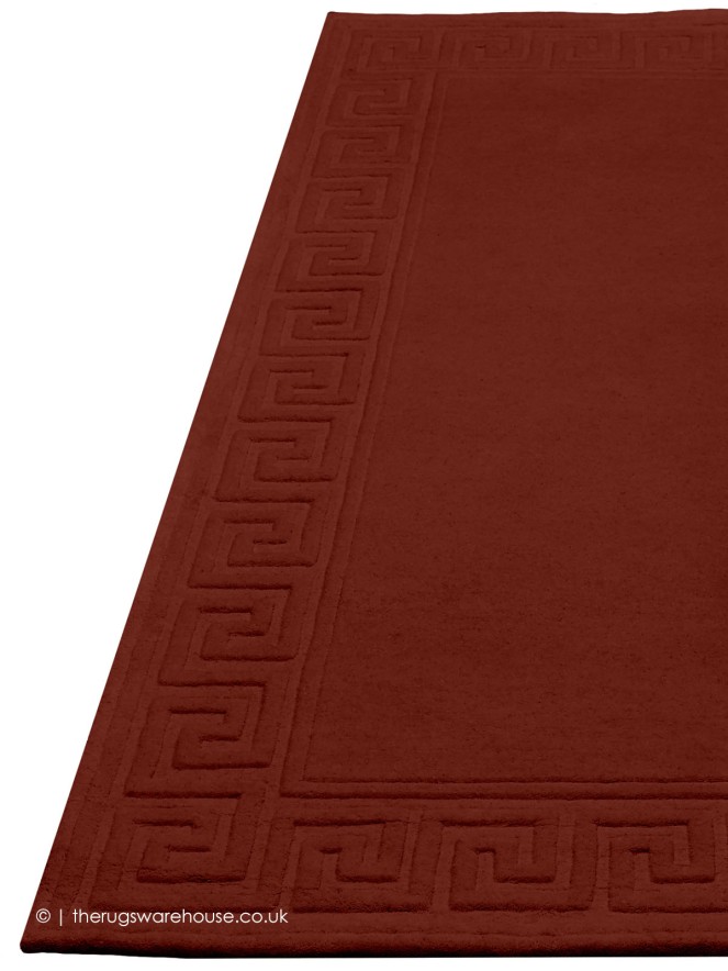 Vetrina Greek Key Burgundy Rug - 7