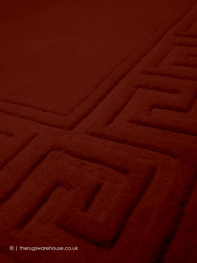 Vetrina Greek Key Burgundy Rug - 5