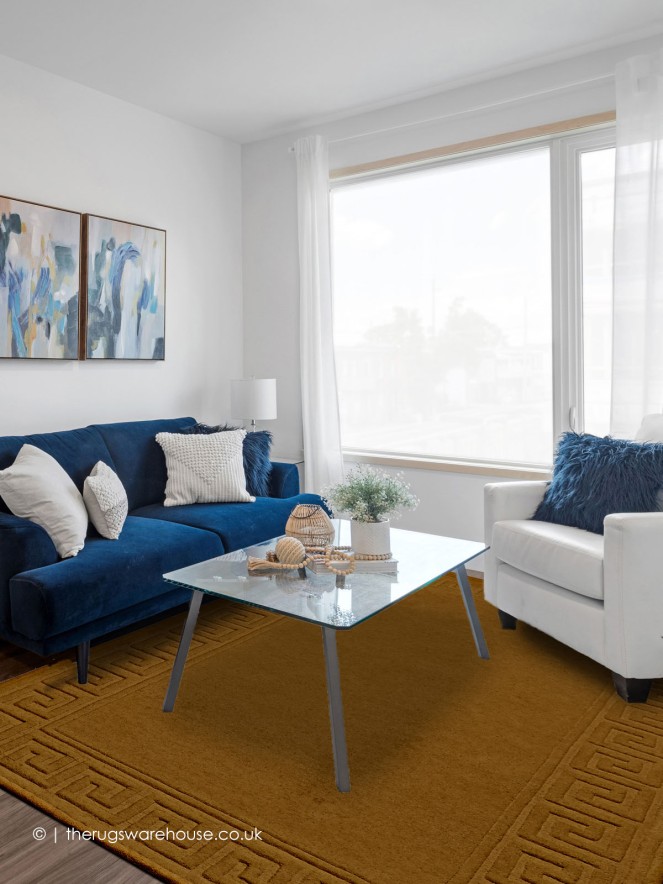 Vetrina Greek Key Gold Rug - 3