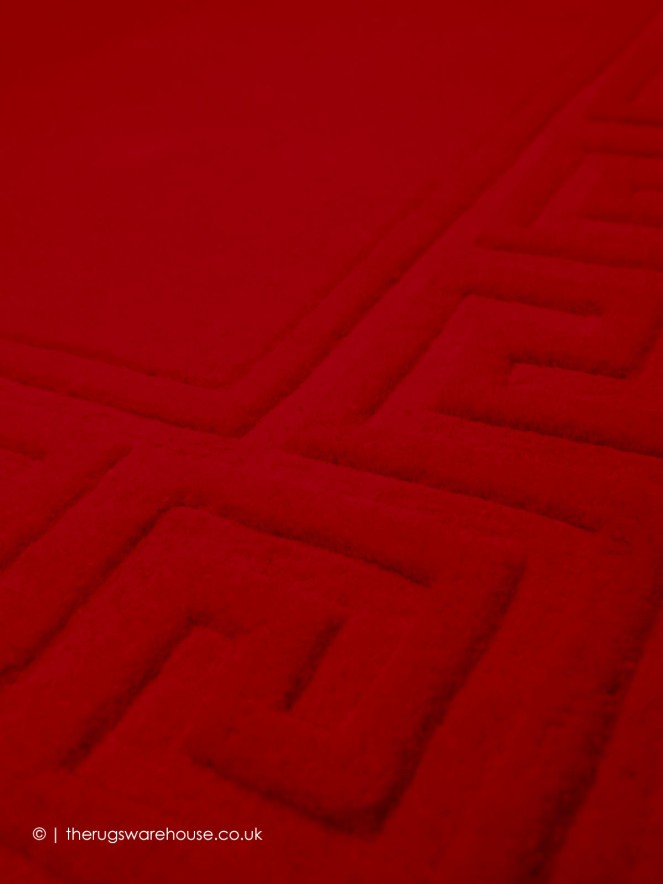 Vetrina Greek Key Red Rug - 5