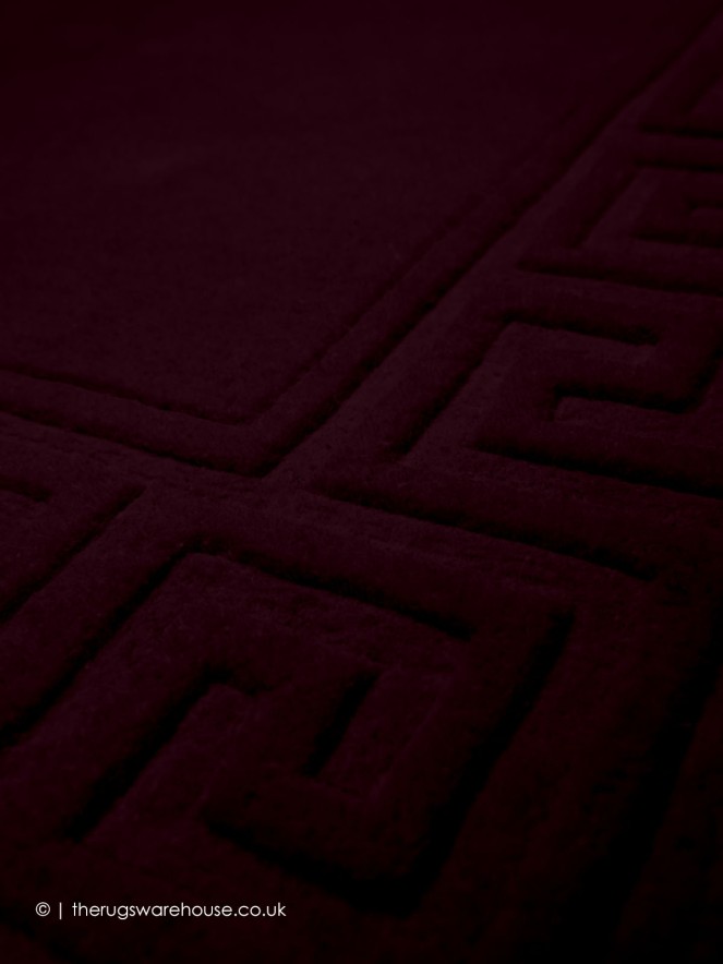 Vetrina Greek Key Aubergine Rug - 5