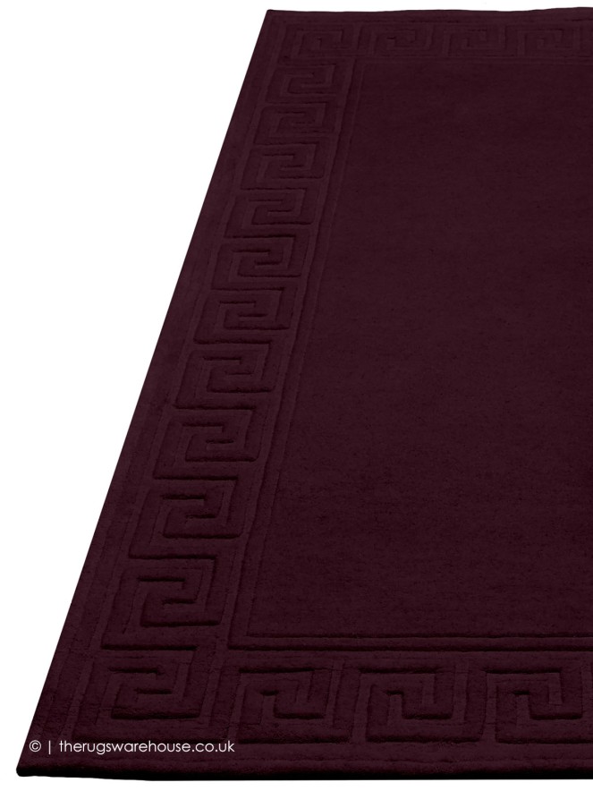 Vetrina Greek Key Aubergine Rug - 7