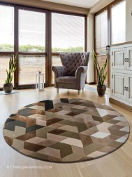 Geometric Fragments Circle Rug - Thumbnail - 2
