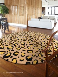 Leopard Leo Circle Rug - Thumbnail - 2