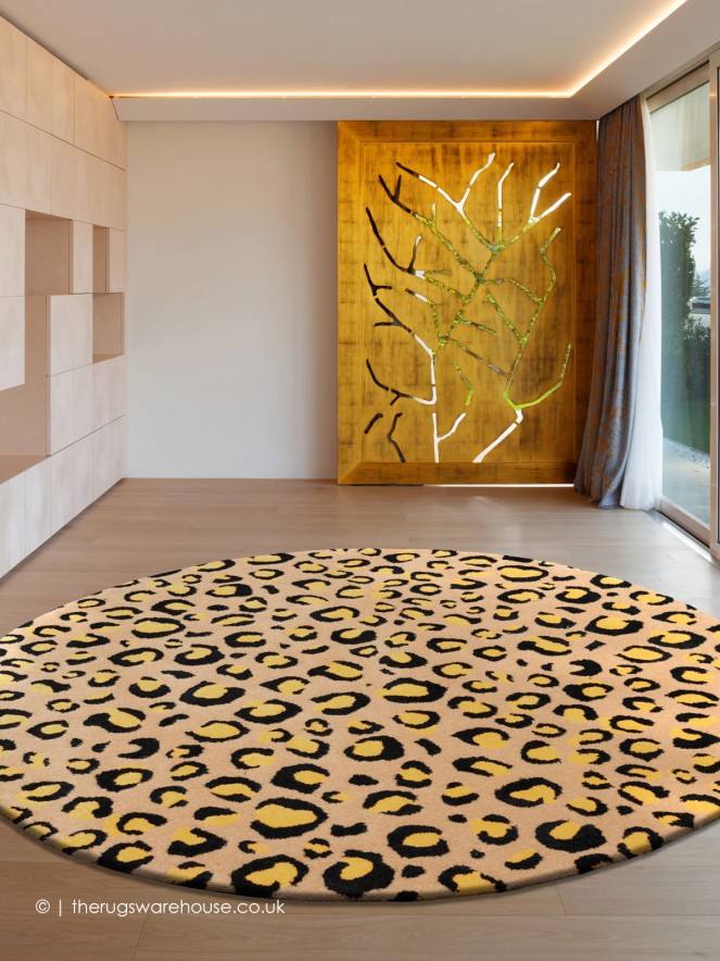 Leopard Leo Circle Rug - 3