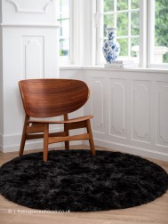 Naturelux Black Circle Rug - Thumbnail - 3