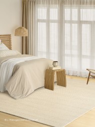 Rows Ivory Beige Rug - Thumbnail - 4