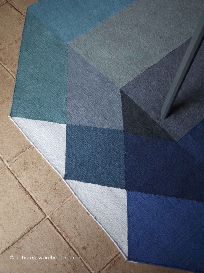 Diamondoor Blue Rug - 3