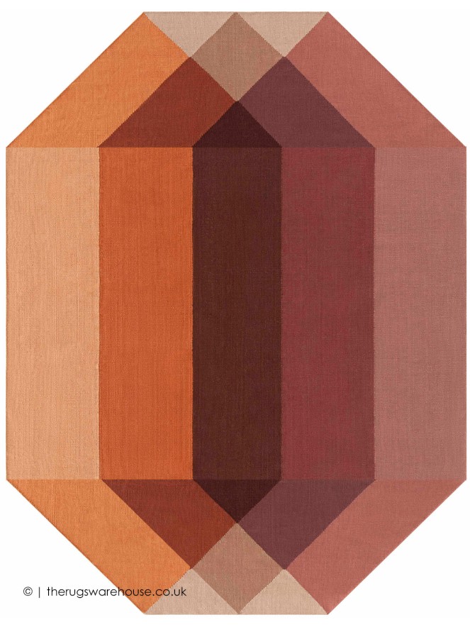 Diamondoor Orange Rug - 8