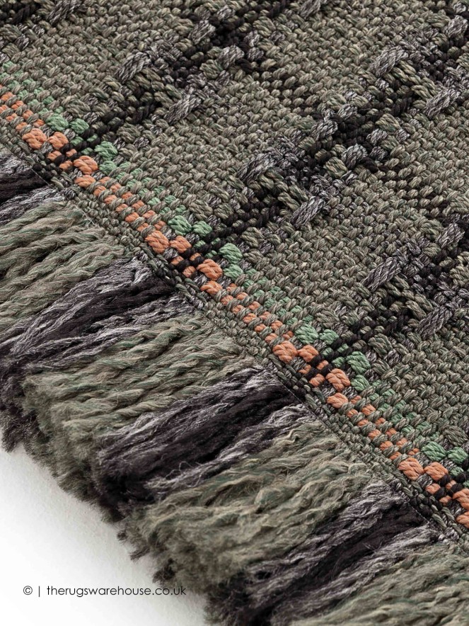 Checks Green Rug - 3