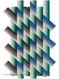 Mirage Geo Blue Rug - Thumbnail - 10