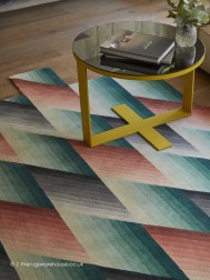 Mirage Geo Orange Rug - Thumbnail - 3
