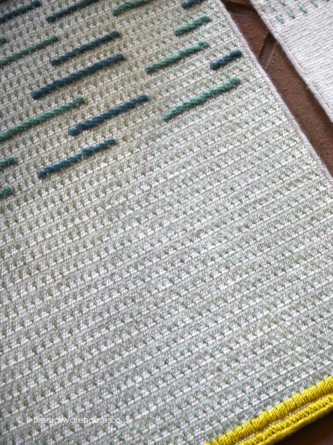 Backstitch Busy Green Rug - 6
