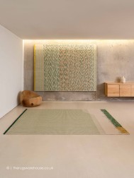 Backstitch Calm Green Rug - Thumbnail - 2